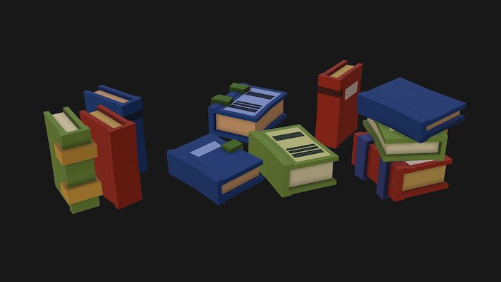 Books pack 3D Model