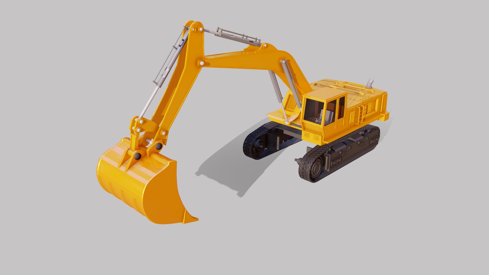 3D model HD_Digger - This is a 3D model of the HD_Digger. The 3D model is about a yellow and black machine.