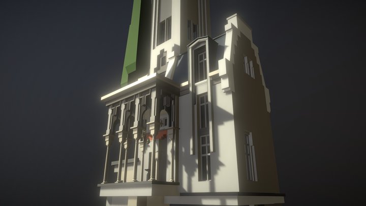 Flying Tower | Draft, Middle details 3D Model