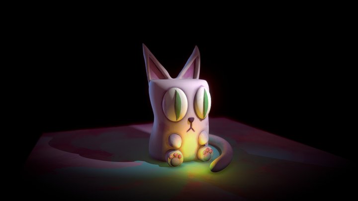 Messy cat 3D Model