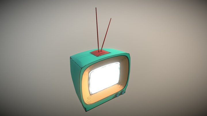 Stylized TV 3D Model
