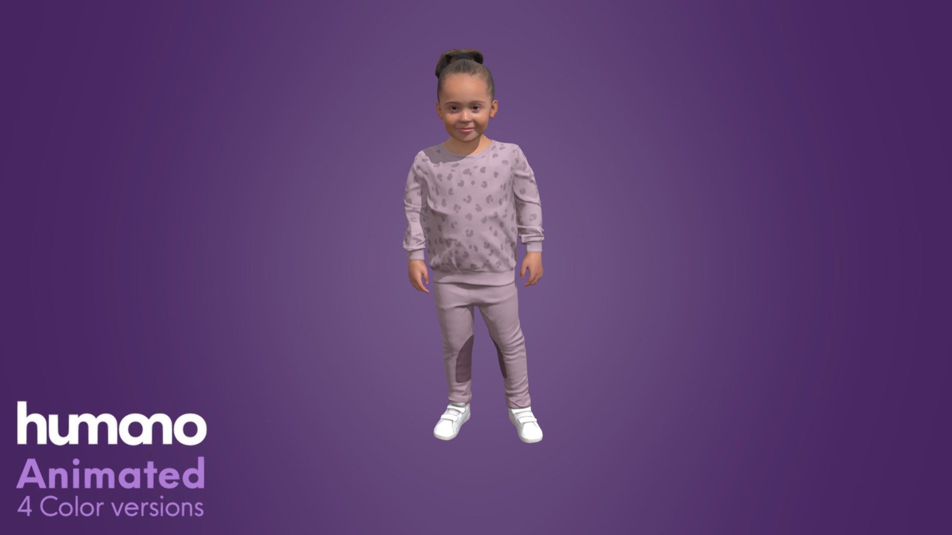 Animated Kid Walking in Place 1339SM3 Buy Royalty Free 3D model by