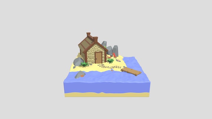 Island Home 3D Model