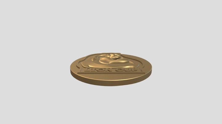 Lion Cup medal 3D Model