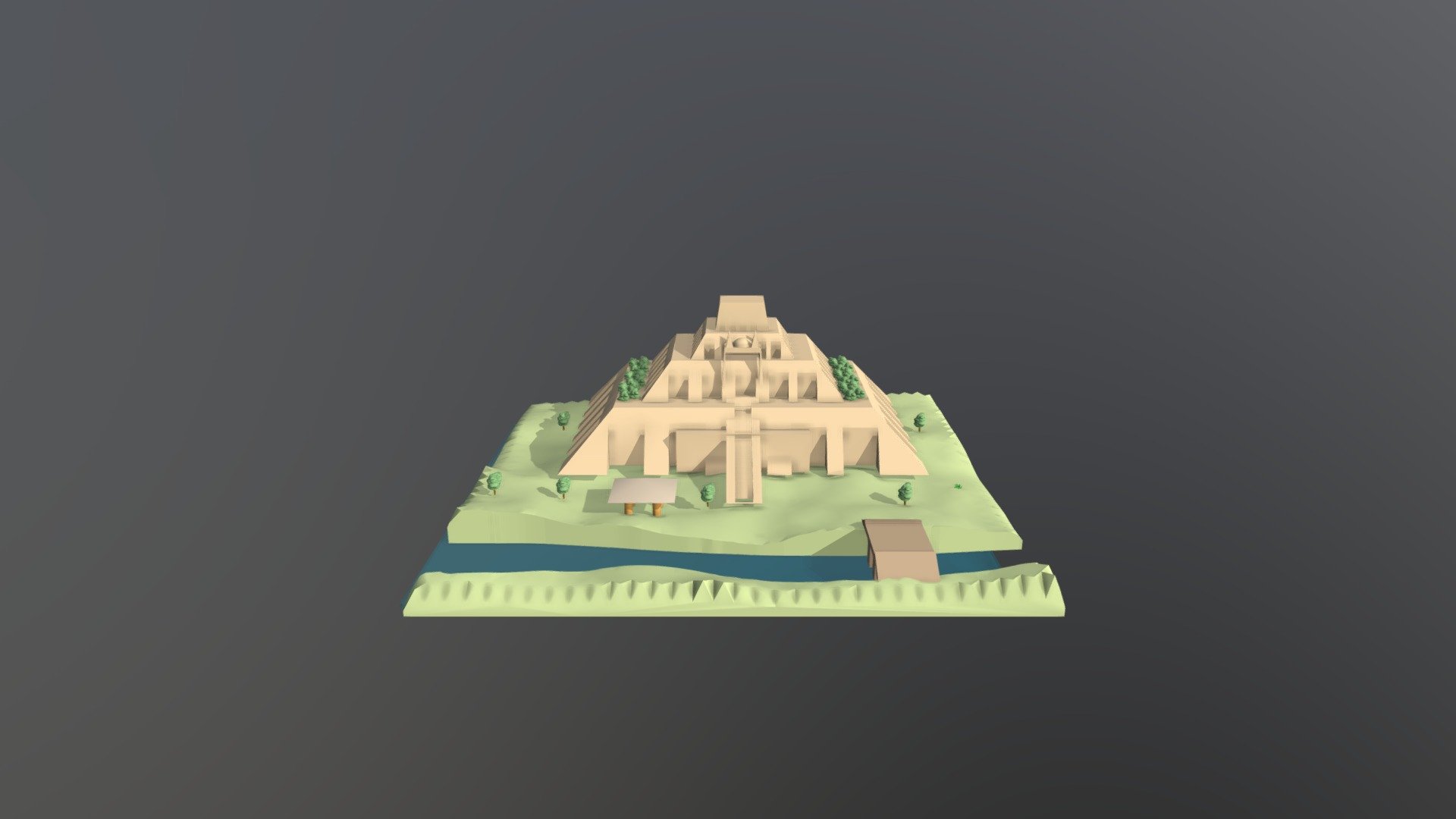 Ziggurat Pyramid Mesopotamia 3d Model