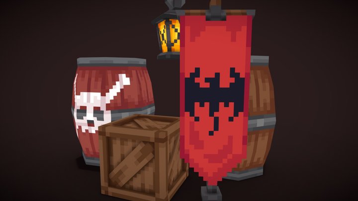 Medieval props showcase 3D Model