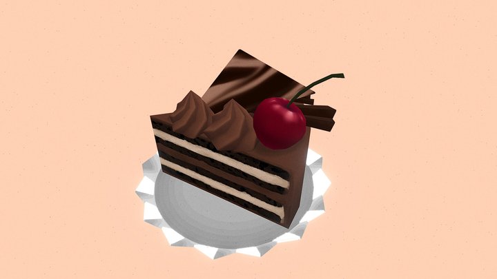 chocolate cake 3D Model