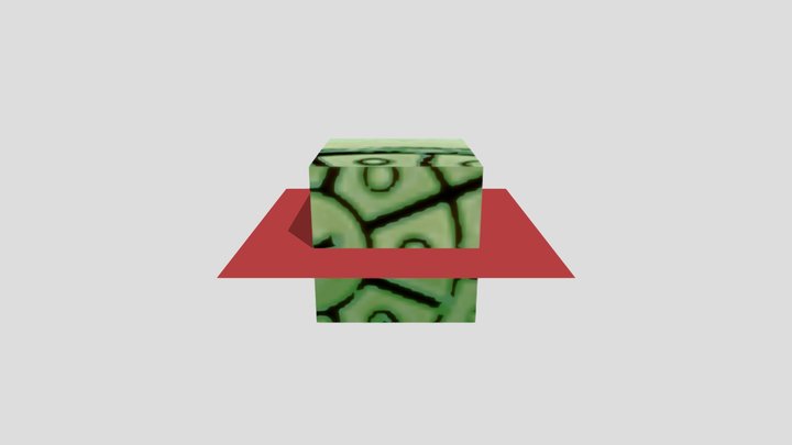 Green Glass Cube 3D Model