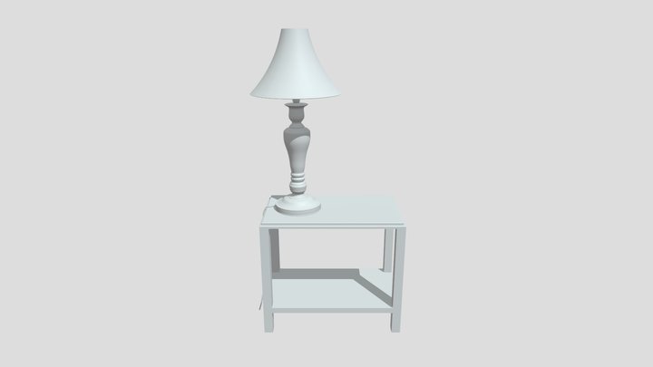 Lamp and Table 3D Model