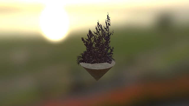 Purple Space Flower 3D Model