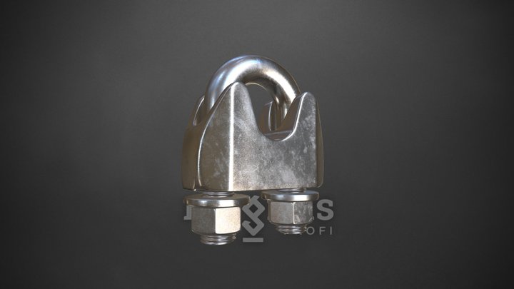 Зажим канатный 3D Model