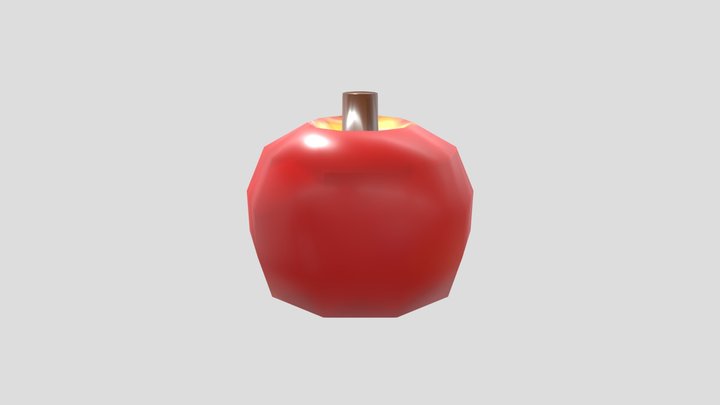 Low Poly Apple Asset 3D Model