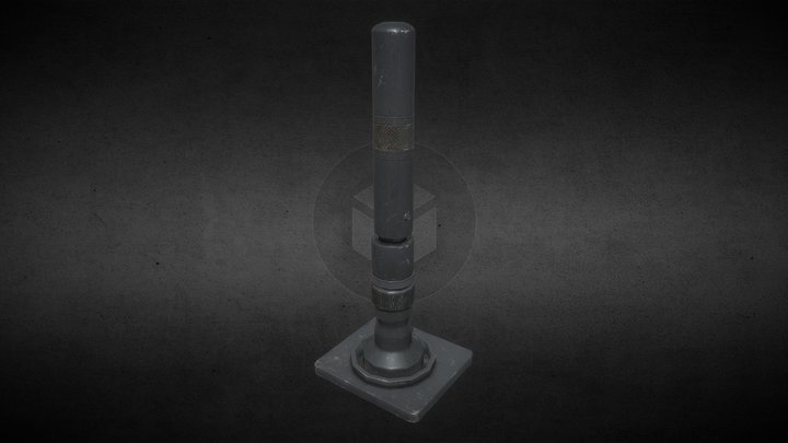 Small Wireless Radio Antenna PBR|SUBD 3D Model