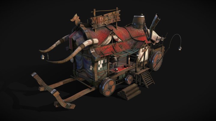 Mobile fantasy shop 3D Model