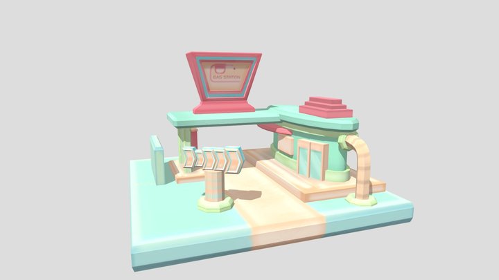 GAS STATION 3D Model
