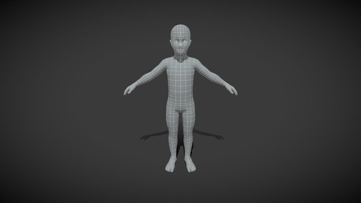 Boy Kid Child Body Base Mesh 3D Model 3D Model