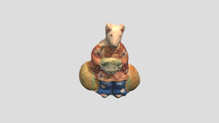 花巻人形（ねずみ大黒） 3D Model