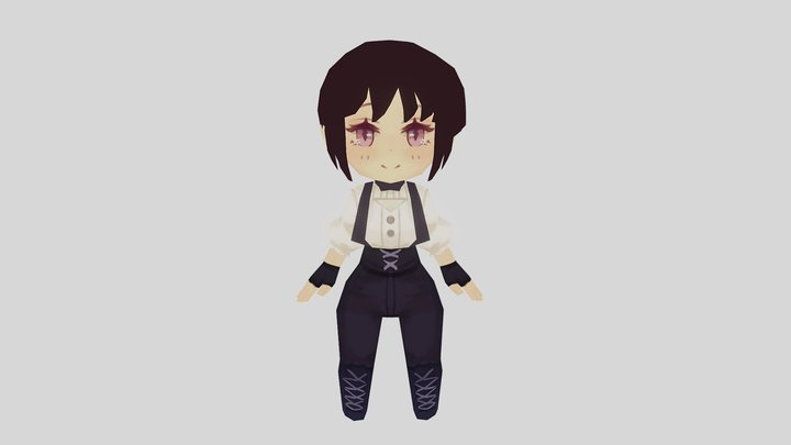 Low Poly Chibi 3D Model