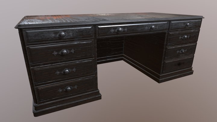 Executive Desk 3D Model
