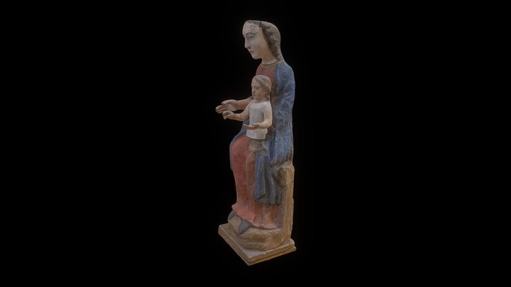 Statue de Notre Dame d'Avioth (XIIème siècle) 3D Model