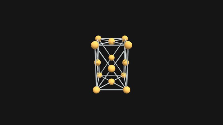 Face-centered Orthorhombic cell 3D Model