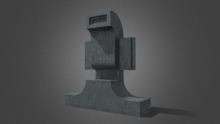 Brutalist Sculpture 3D Model