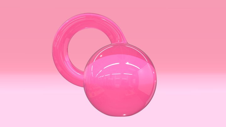 Bubblegum Klein Bottle (Cycles) 3D Model
