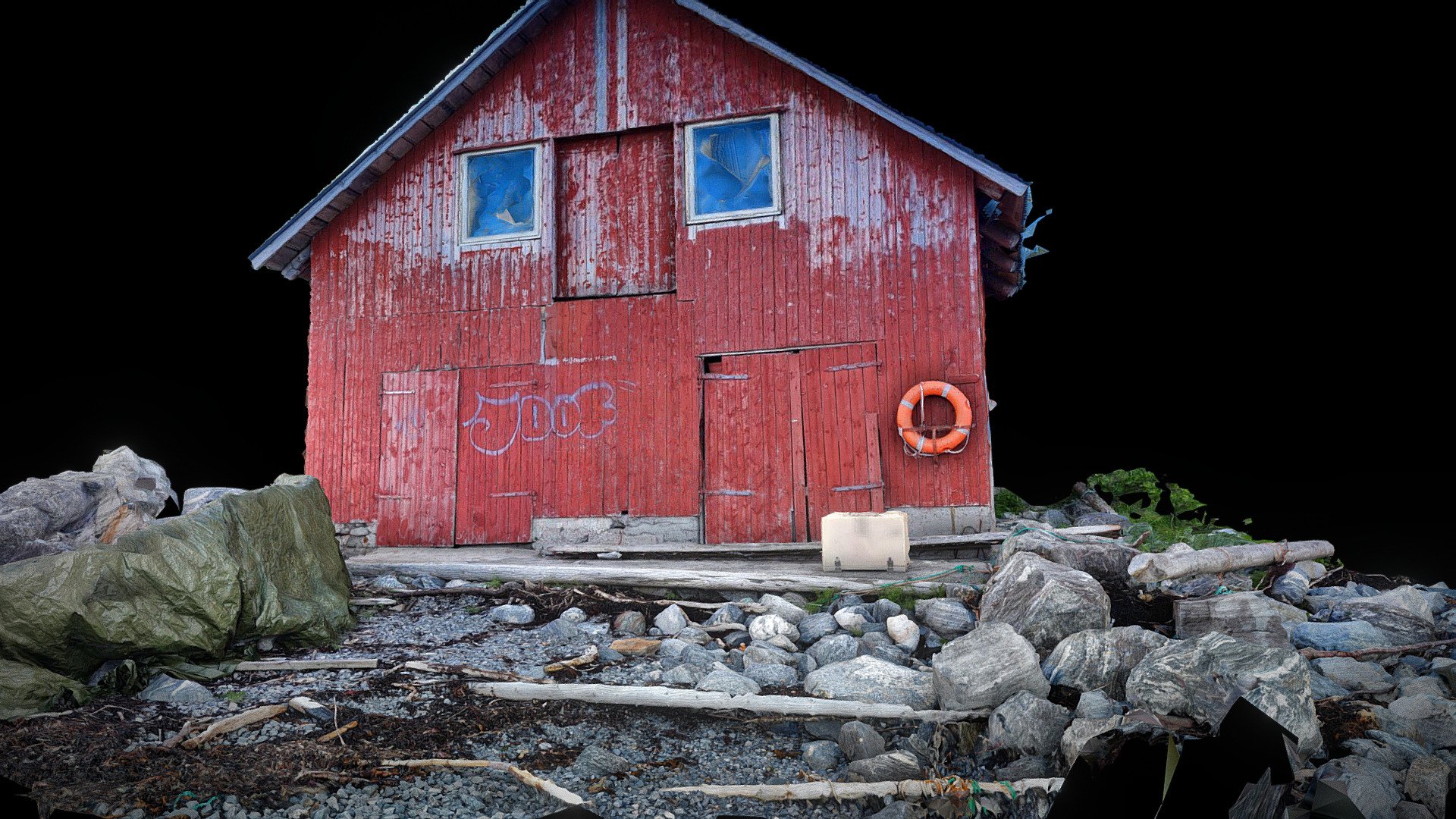 Sulavegen,  Red Boathause — Sketchfab embed 3D viewer
