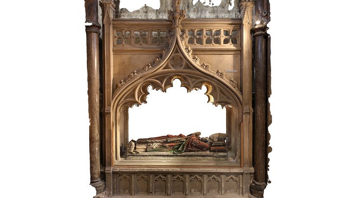 Bishop John de Sheppey tomb d.1360 3D Model