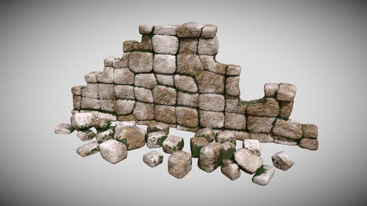 Broken Stone Wall – Modello 3D gratuito STL