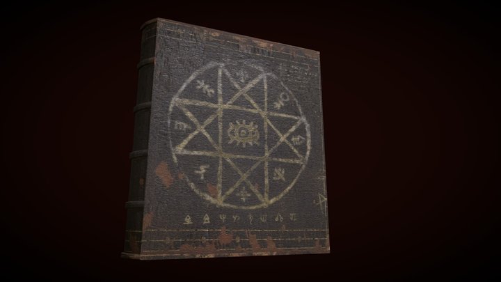 Devil's Bible - Dark Fantasy Book 3D Model