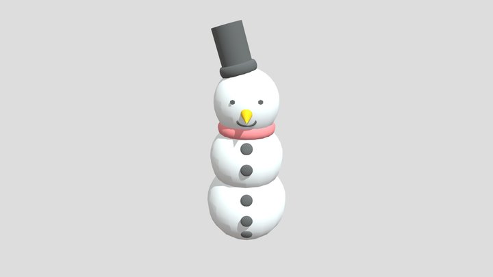 Snowman - no bones (DAE) 3D Model