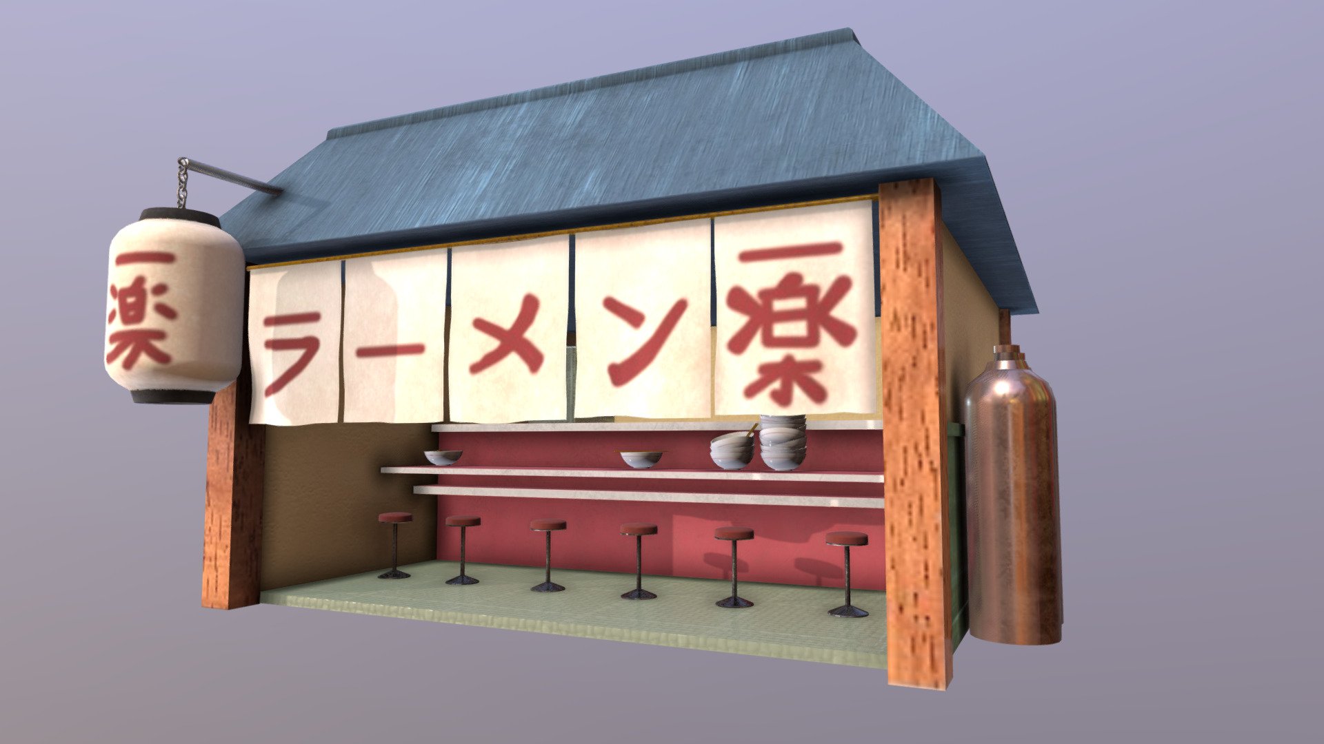 Naruto: Ichiraku Ramen Diorama - 3D model by Jon Gilleland (@Forestriku ...