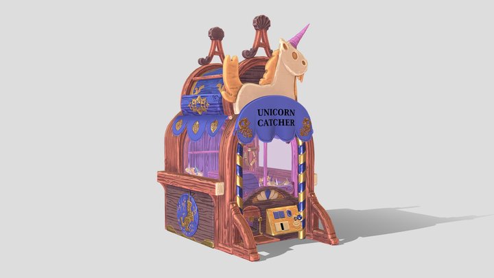 Medieval Claw Machine - Unicorn Catcher 3D Model
