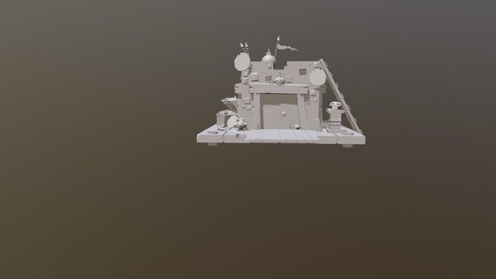 Castle low poly 3D Model