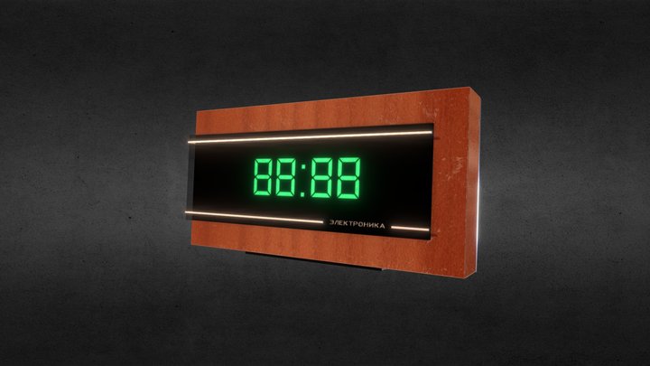 LED Elektronika clock 3D Model