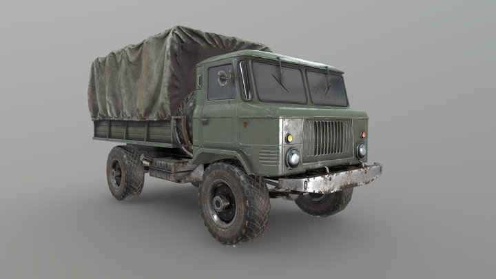 Low poly GAZ66 3D Model