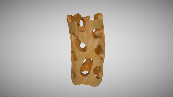 Wood Vase 3Dscan 3D Model