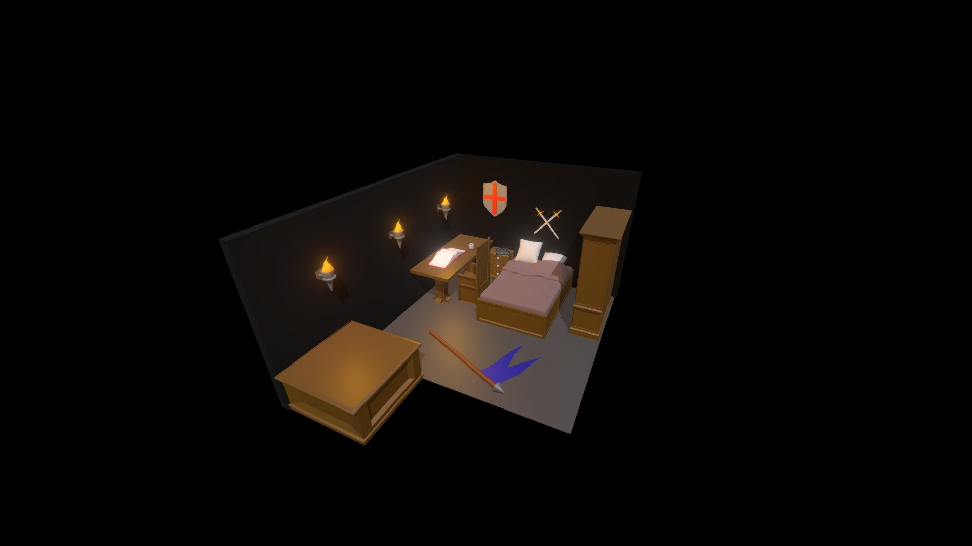 final bedroom1 - 3D model by KaydBruin [758b5ff] - Sketchfab