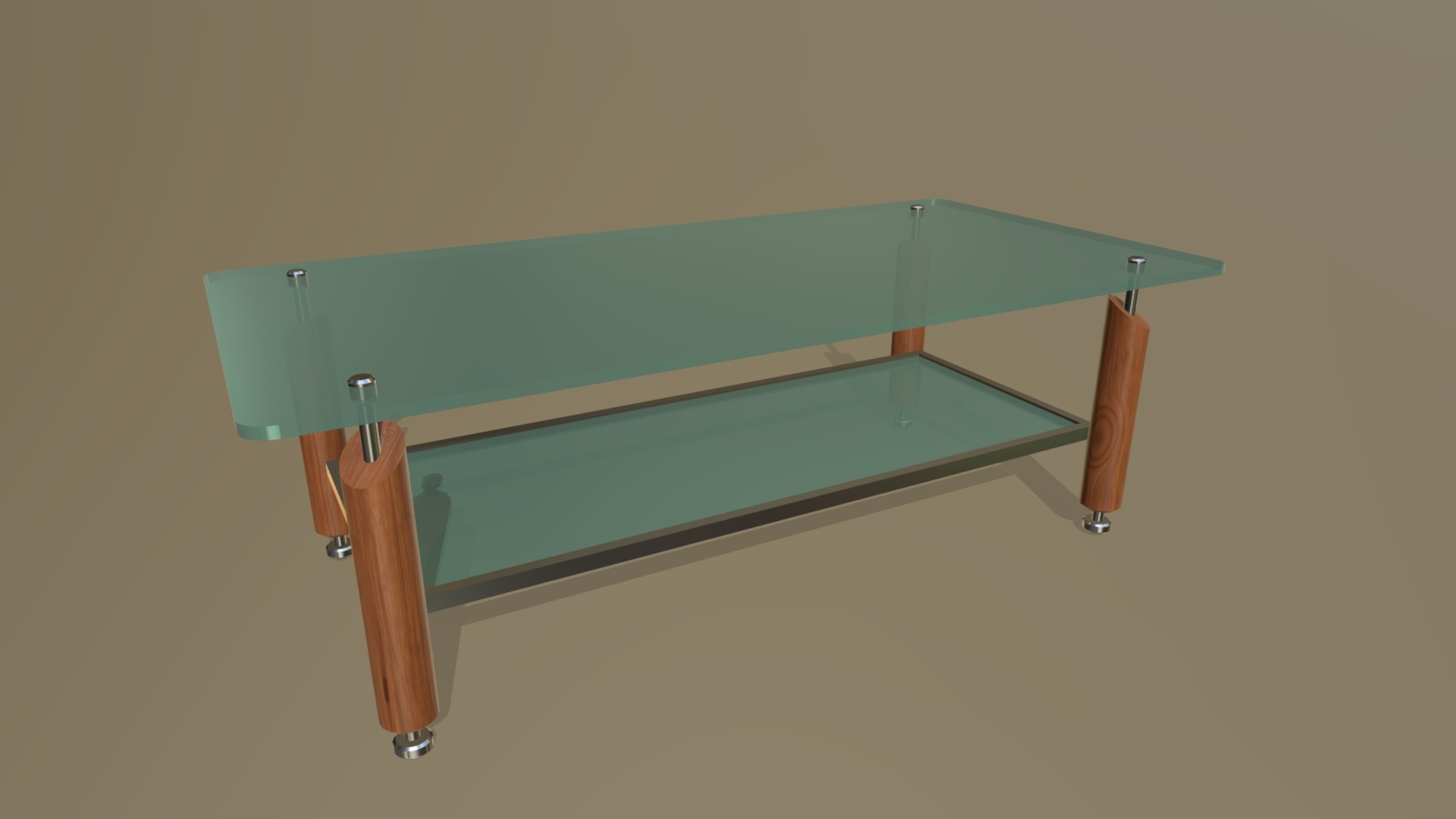 3D model Glass Table (coffee table collections) - This is a 3D model of the Glass Table (coffee table collections). The 3D model is about a wooden table with a few pieces of wood on top.