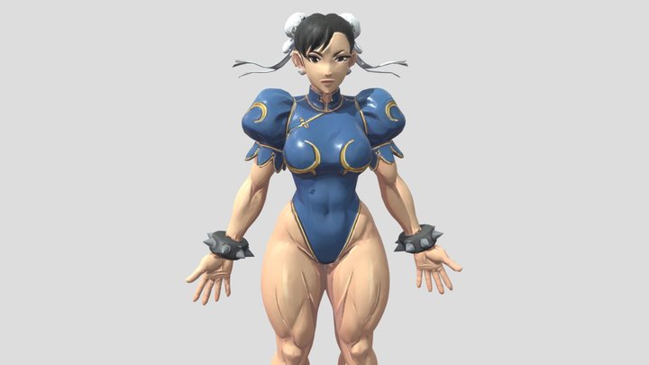 Chun Li | bathing suit | monokini 3D Model
