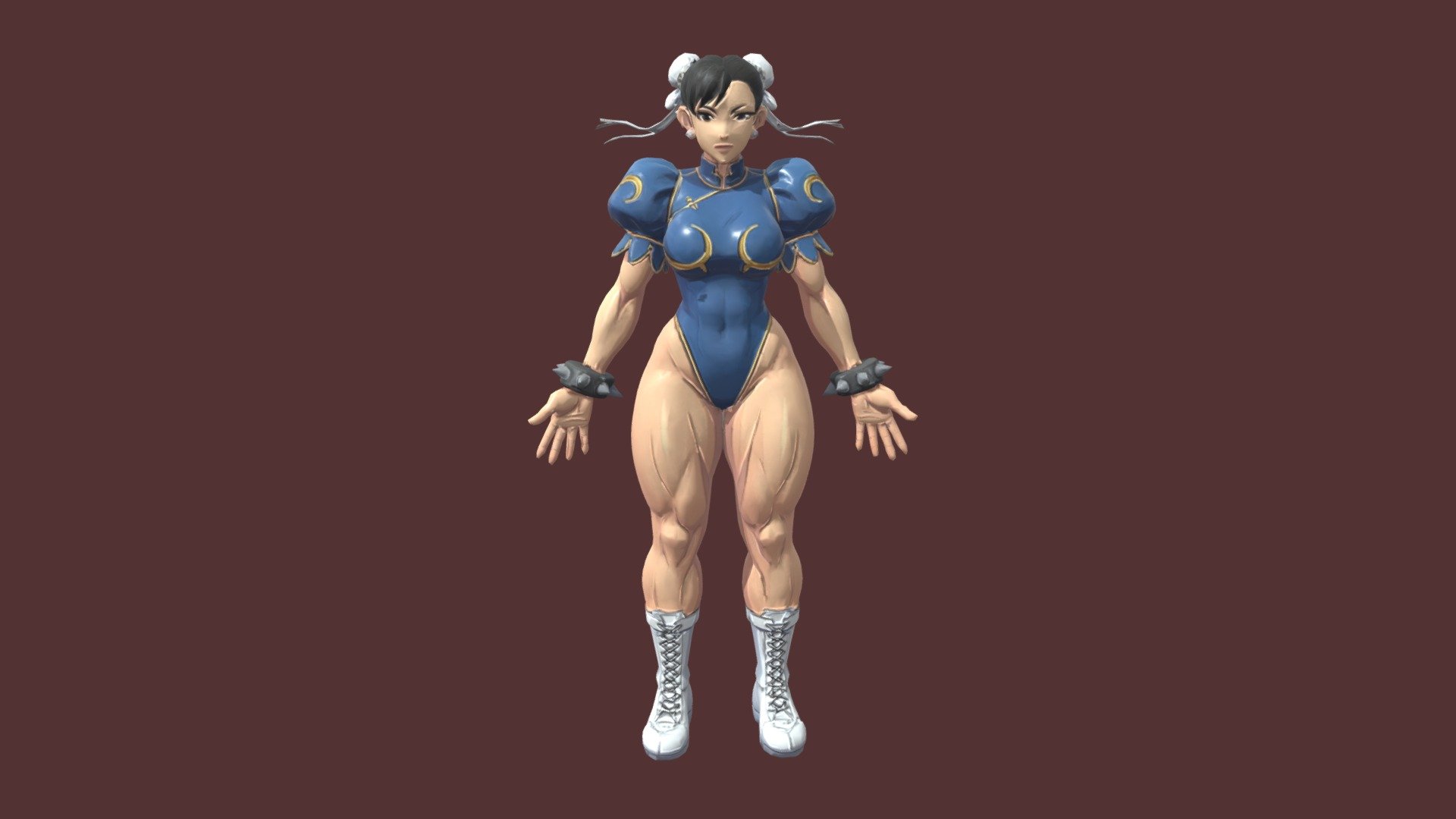 Chun Li | bathing suit | monokini — Sketchfab embed 3D viewer