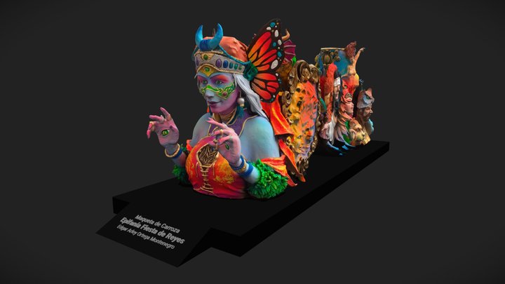 Epifania Carnaval Negros y Blancos Pasto 2024 3D Model