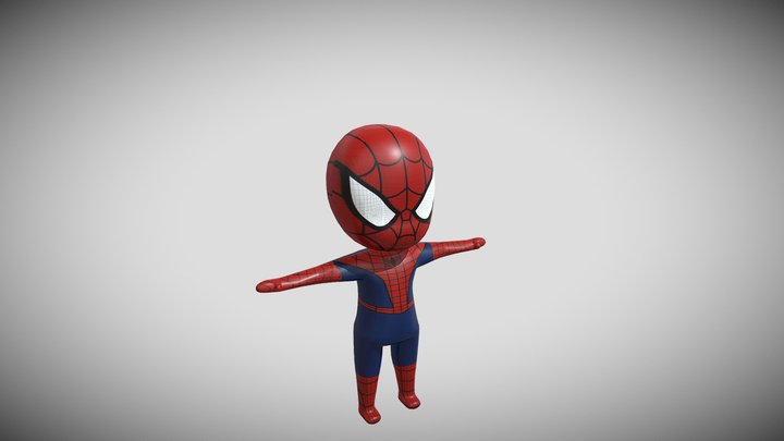 Spiderman - Chibi Character - Low poly 3D Model
