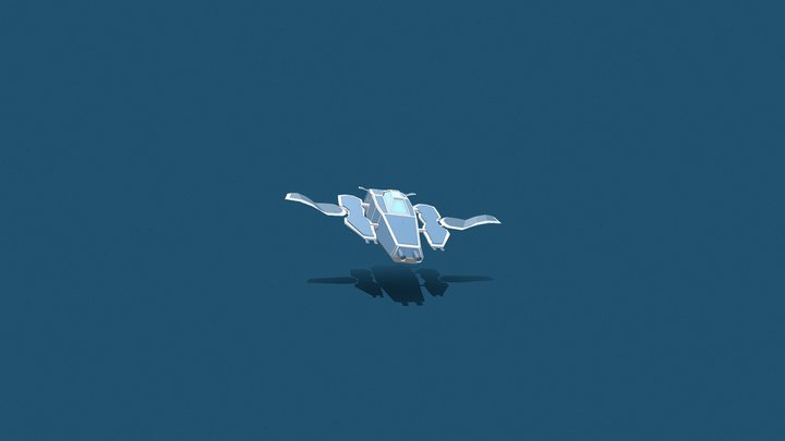 Blue Spaceship (still in progress) 3D Model