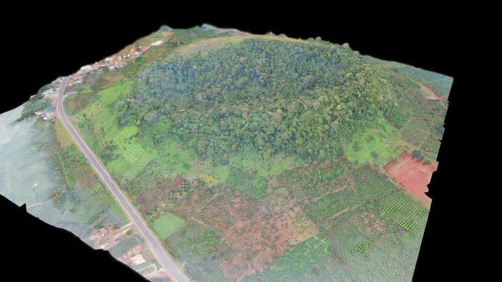 Núi lửa Nâm Gle 3D Model