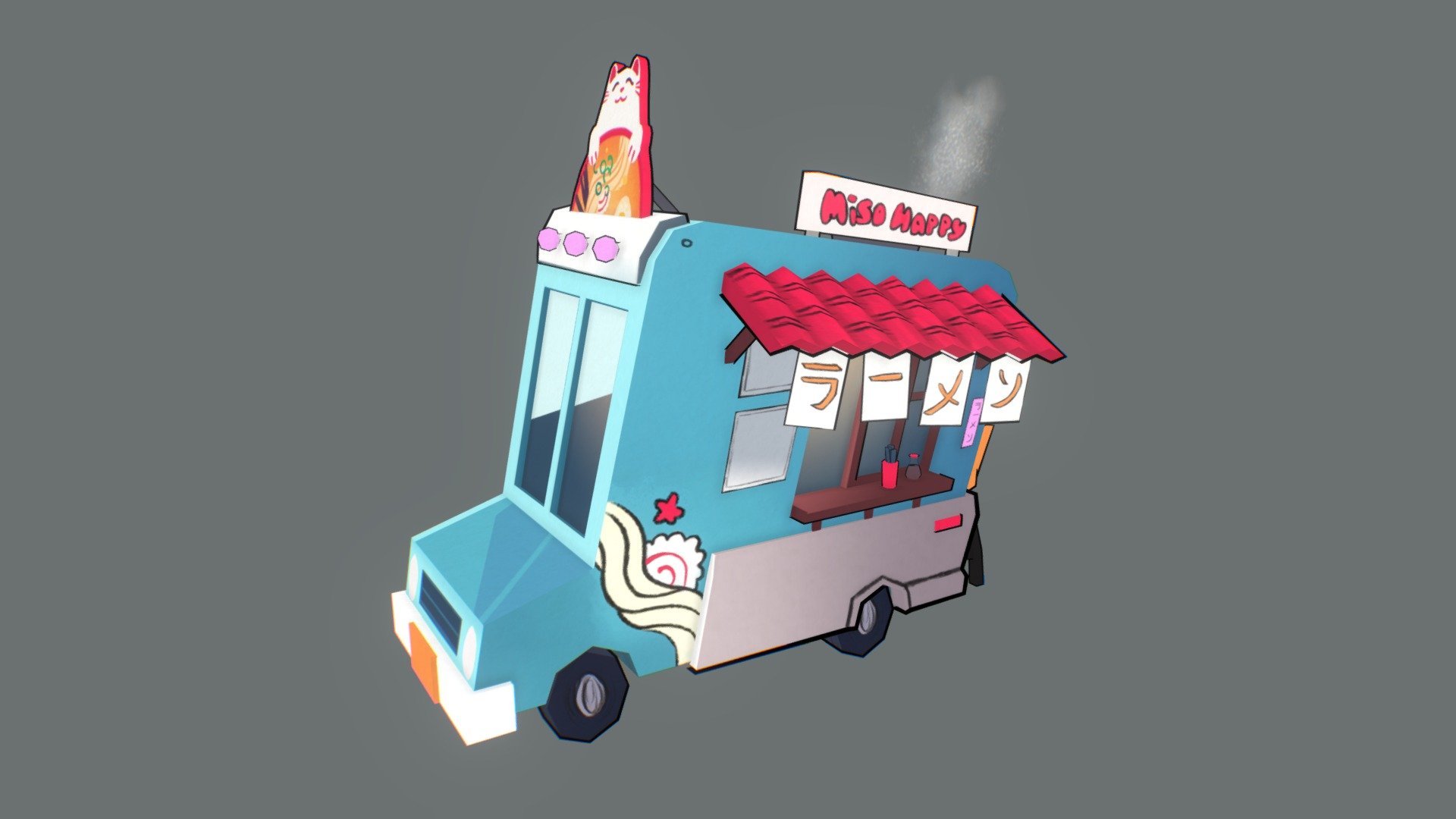 Miso Happy Ramen Food Truck — Sketchfab embed 3D viewer