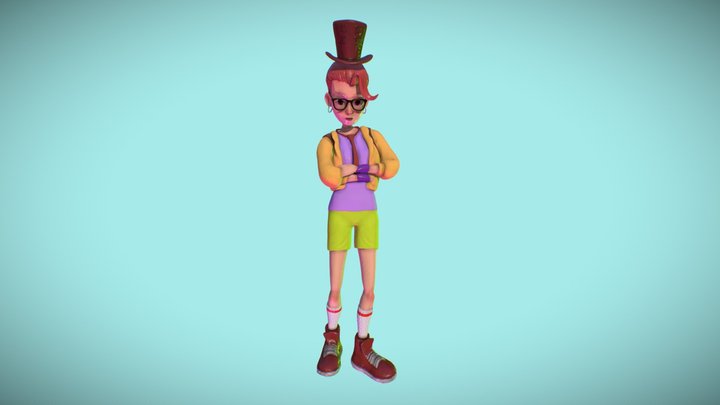 Girl waiting 3D Model
