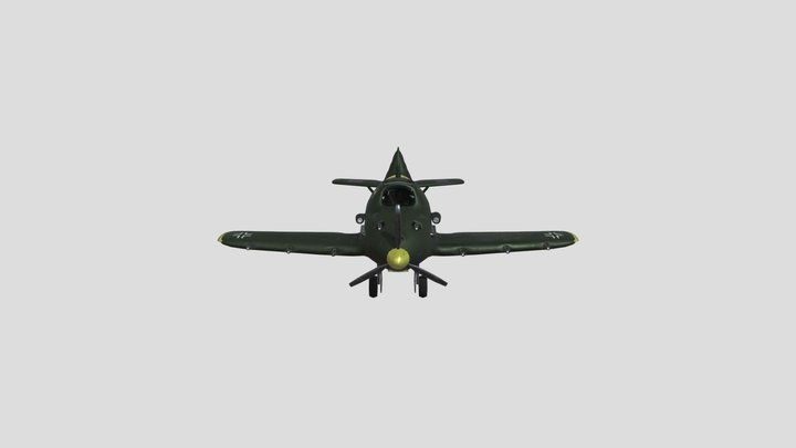 LowPoly Stylizzed War Aeroplane 3D Model