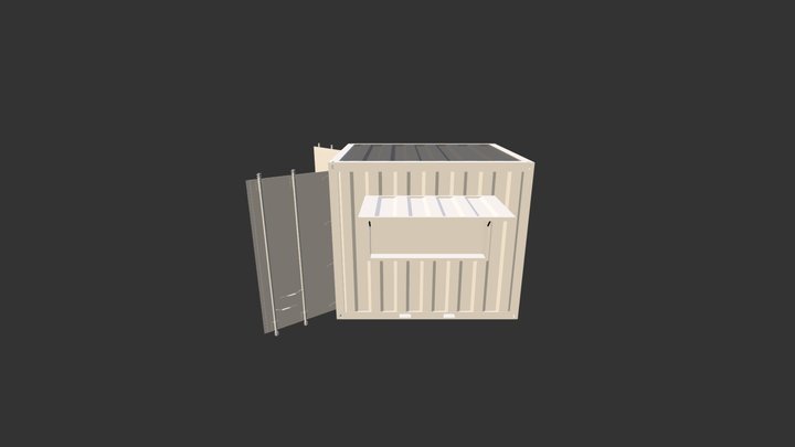 White Box 10 - White - 2 Awning R + Rear(closed) 3D Model